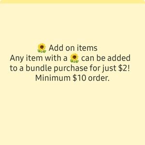 🌻 Add on items